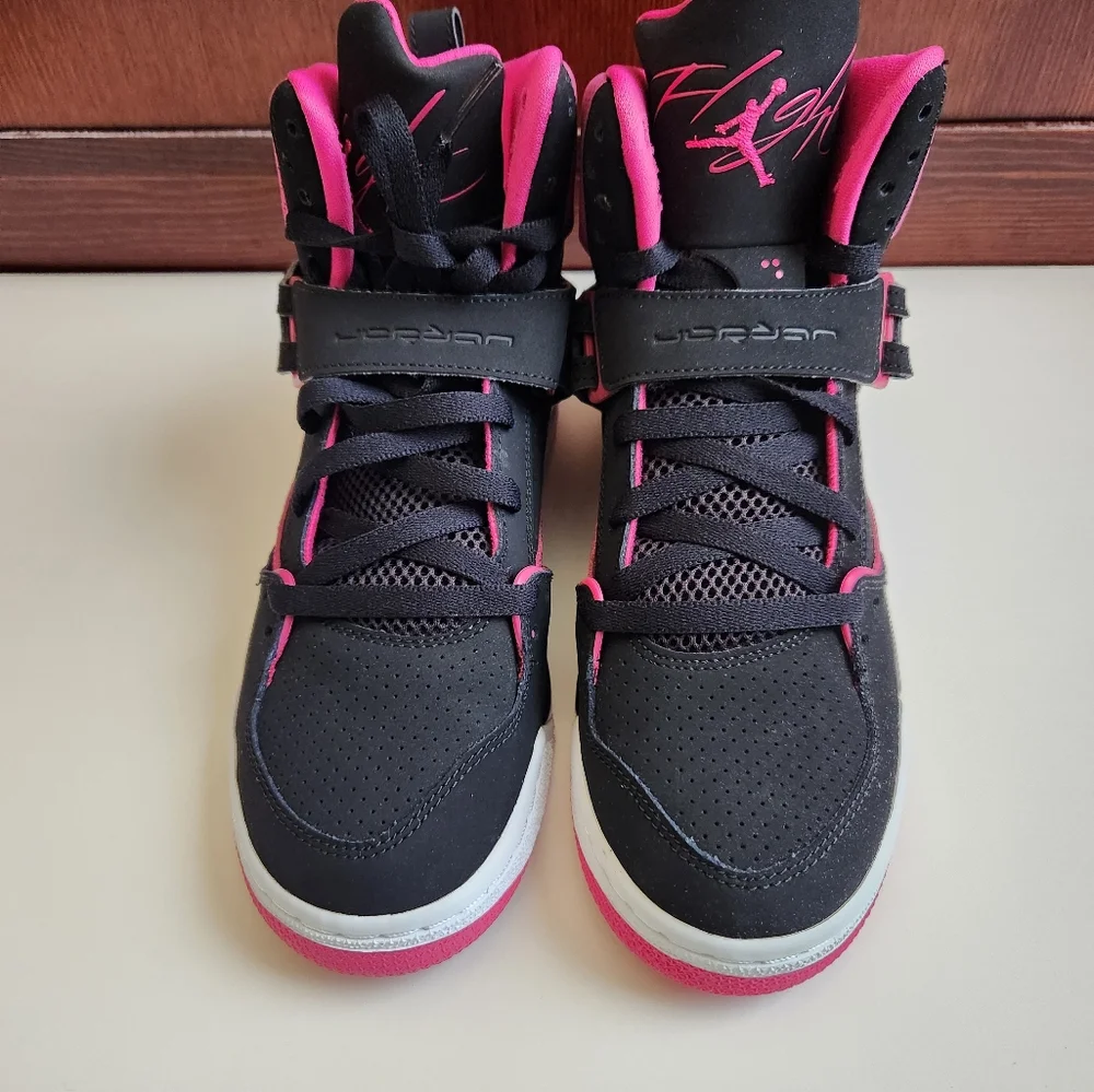 Jordan Flight 45 High IPGS 'Black Vivid Pink 6y/7.5W - Picture 7 of 7